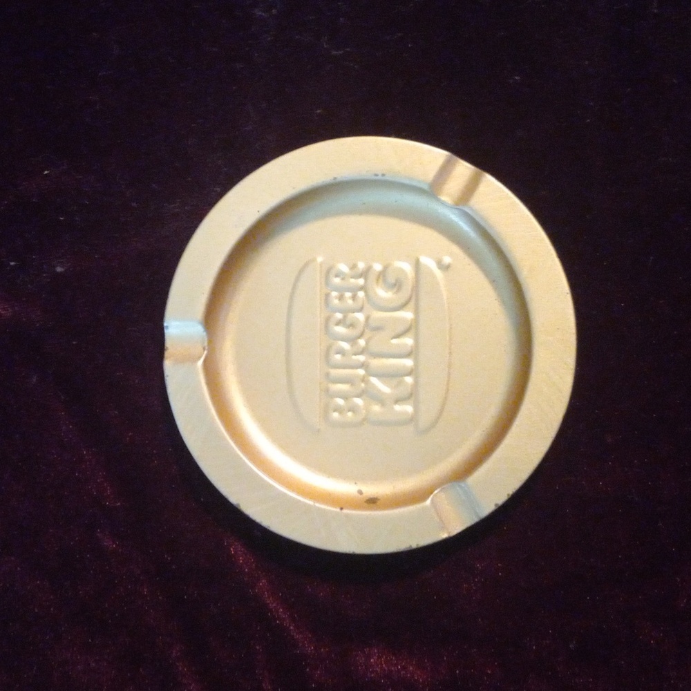 Vintage Burger King Aluminum Ashtray